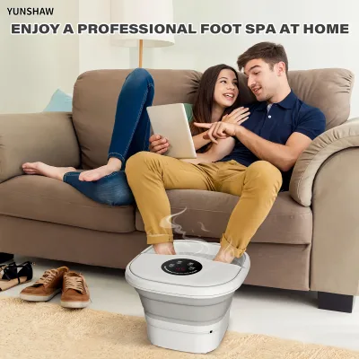 Bain de pieds pliable électrique à bulles chauffantes – image 2