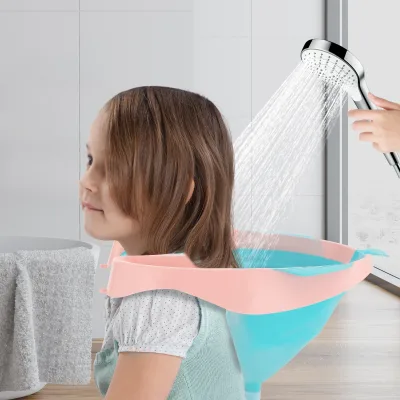 Bassin de lavage de cheveux pliable bleu ou rose – image 3