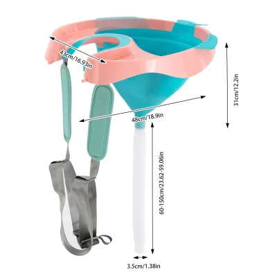 Bassin de shampoing pliable en TPE, bleu ou rose – image 2