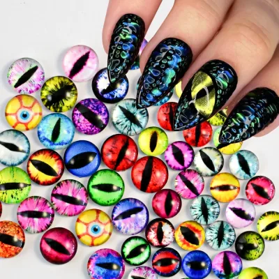 Charmes pour ongles en verre, yeux d'animaux – image 3