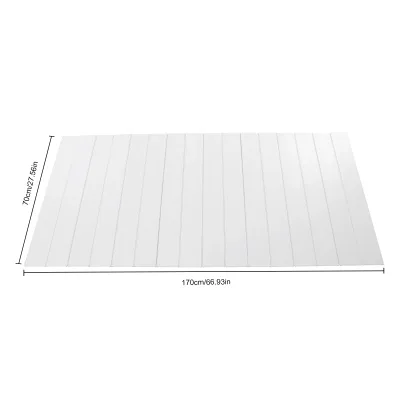 Couverture de baignoire pliable blanche, cadre inox – image 2