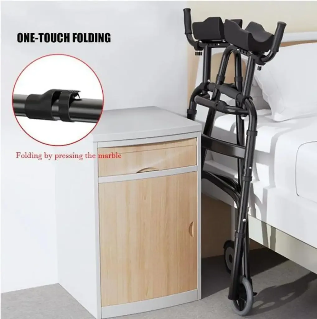 Déambulateur pliable à 2 roues en aluminium