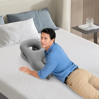 Oreiller face vers le bas gris, base amovible – image 2