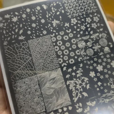 Plaque de stamping ongles motifs d'automne en inox – image 3