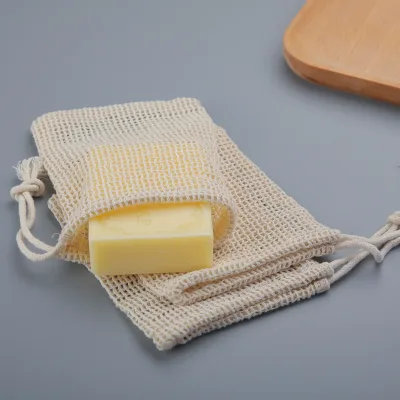 Pochette à savon en coton, lot de 3 pièces