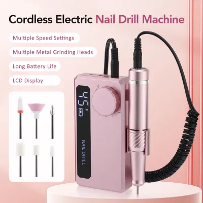 Ponceuse à ongles électrique rose, rechargeable – image 2