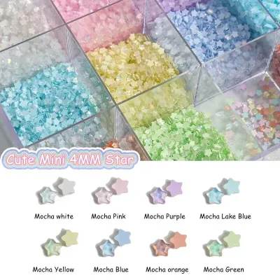 Strass étoiles 4 mm pour ongles, lot de 100 pièces
