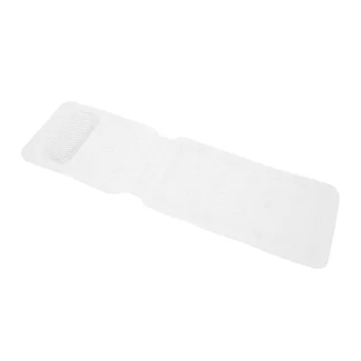 Tapis de bain blanc alvéolé avec coussin, 125 × 36 cm – image 3